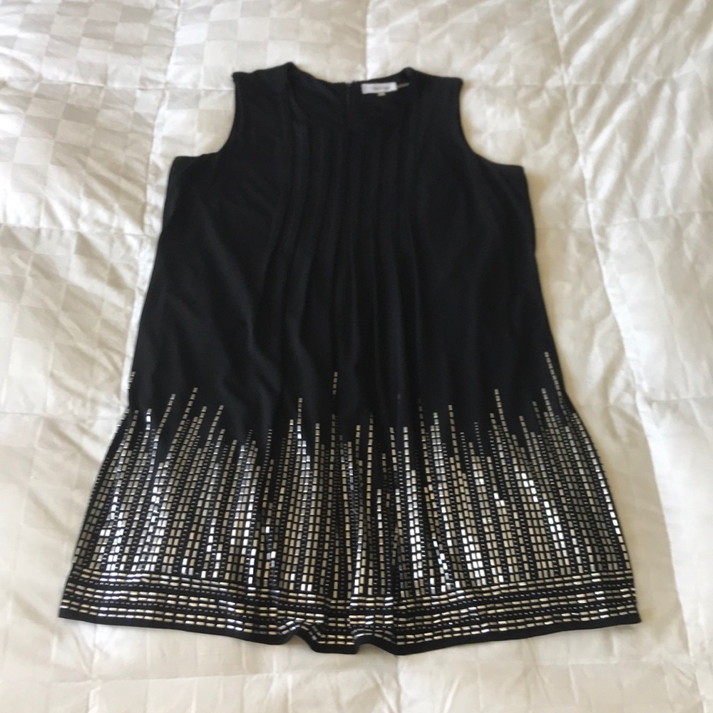 Calvin Klein Sparkly Black Sleeveless Dress